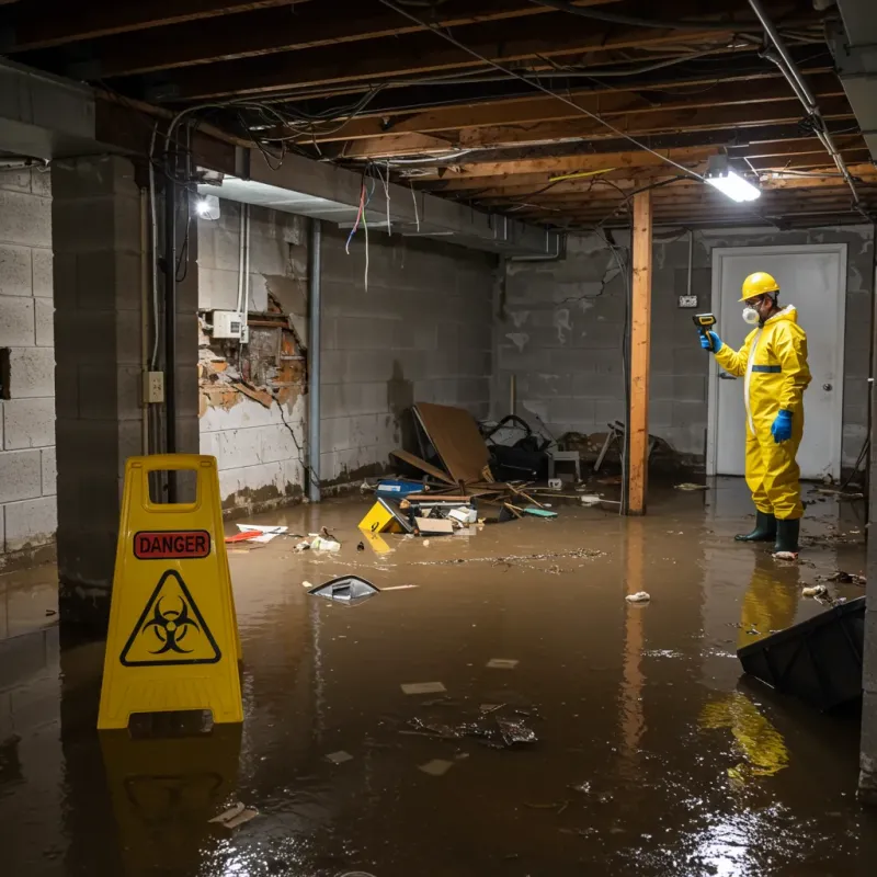 Flooded Basement Electrical Hazard in Boron, CA Property