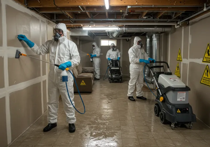 Basement Moisture Removal and Structural Drying process in Boron, CA